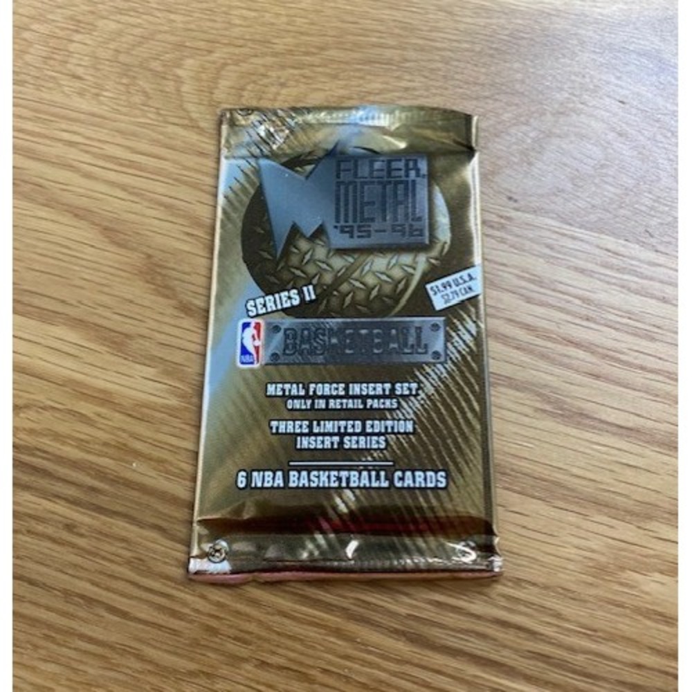 1995-96 Fleer Metal Series II Sealed Retail Pack NBA Basketball 6 Cards